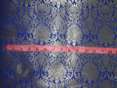 Heavy Brocade Fabric Royal Blue & Metallic Gold color 44" wide BRO330[2]