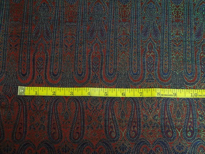 Spun Brocade fabric Red,Blue & Metallic Green color 44" wide BRO331[1]
