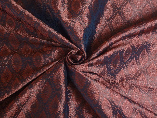 Spun Brocade fabric Deep Red Color 44" wide BRO331[4]
