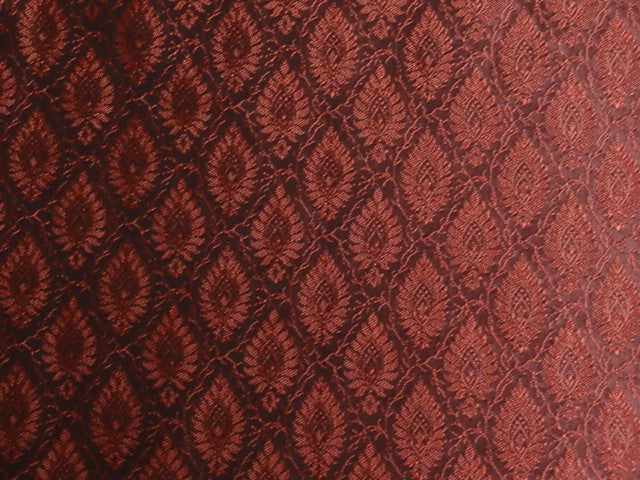 Spun Brocade fabric Deep Red Color 44" wide BRO331[4]
