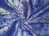 Silk Brocade Fabric Gold,Royal Blue & Metallic Gold color 44" wide BRO332[1]