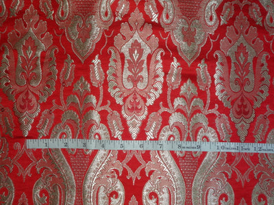 Heavy Brocade Fabric Red,Gold & Metallic Gold color 44" wide BRO334[3]