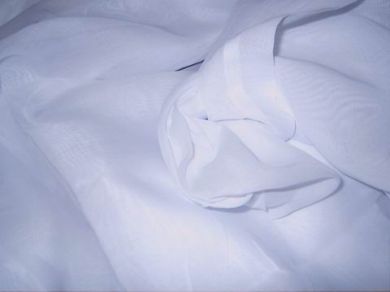 100% 2/100's x 2/100's pure cotton voile -white colour 58&quot; wide - The Fabric Factory