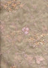 skin beige silk organza embroidered 44 - The Fabric Factory