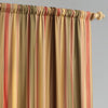 SILK TAFFETA FABRIC ~Green,Orange &amp; Sand Gold colour stripes 54&quot; wideTaf#S88[2]