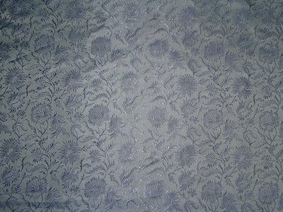 SILK BROCADE FABRIC Shades of Blue Colour