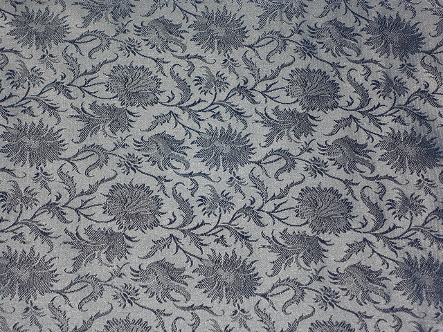 SILK BROCADE FABRIC Shades of Blue Colour