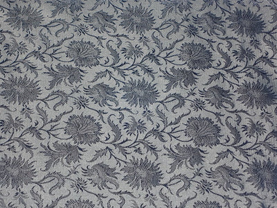 SILK BROCADE FABRIC Shades of Blue Colour