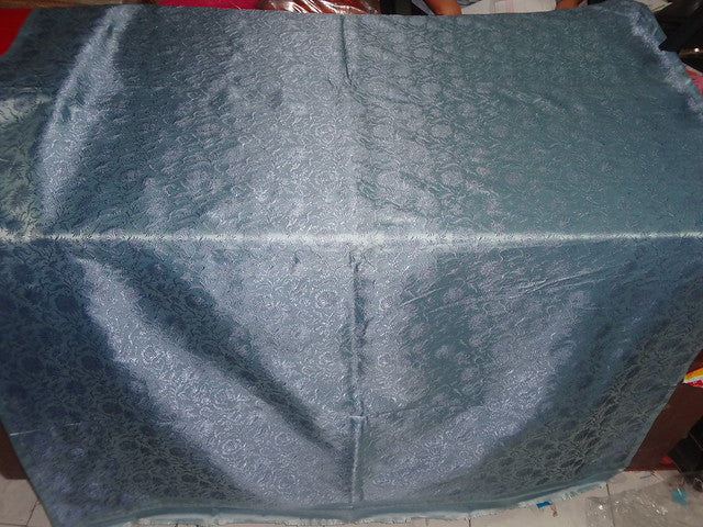 SILK BROCADE FABRIC Shades of Blue Colour