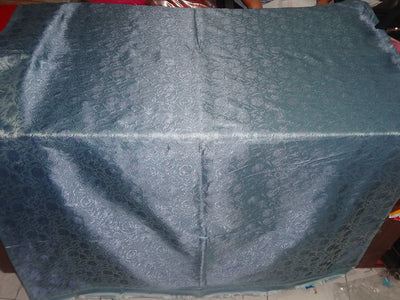 SILK BROCADE FABRIC Shades of Blue Colour