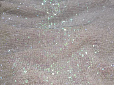 Net Fabric with self color SEQUENCE lycra 58&quot; Wide available in two colors pink and pastel pink