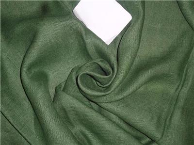 Heavy Linen Dark Green Color Fabric 58&quot; Cut Length of 1.40 yards