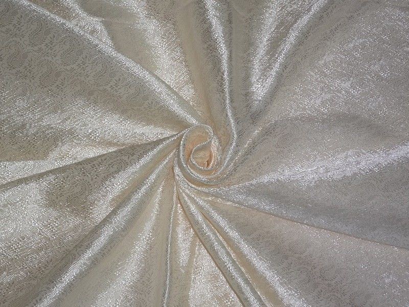 Spun Brocade fabric Cream Color