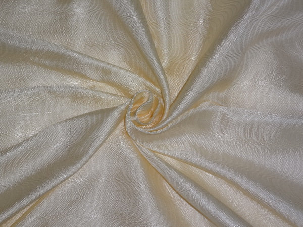 Silk Brocade Fabric Ivory White-44&quot;BRO357[2]/BRO358[5]