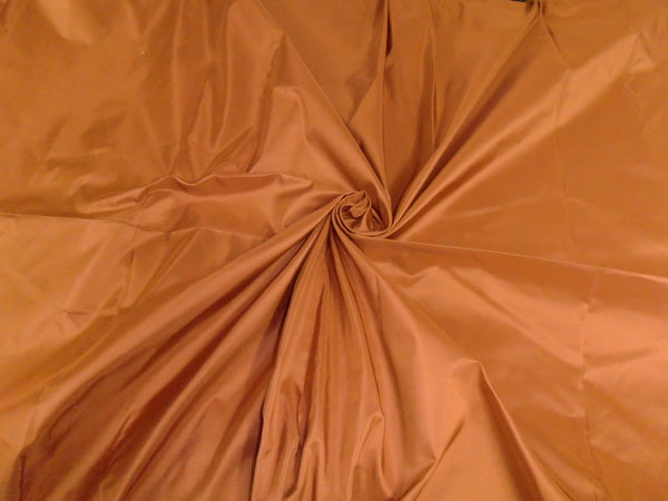 Silk taffeta fabric dark cornmeal{peach x gold}TAF#228[1]