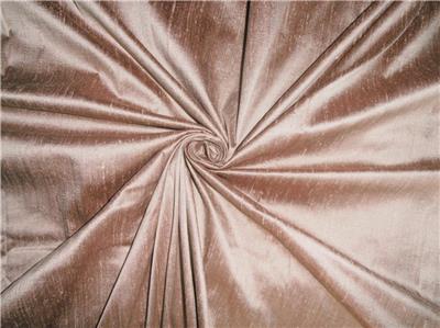 100% PURE SILK DUPION FABRIC BROWN X IVORY colour 54&quot;wide WITH SLUBS MM17[1]