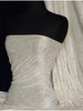 LYCRA Crushed polyester shimmer fabric WHITE color 58t" wide FF26