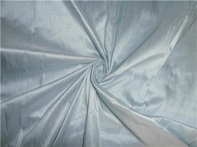 100% PURE SILK DUPIONI FABRIC BABY BLUE colour 54&quot; wide WITH SLUBS