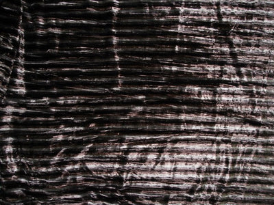 100% Crushed Velvet Brown Stripe Discharge Print Fabric 44" wide [5619]