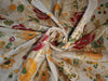 Brocade fabric multi color roses 44" wide BRO851A available in two colors [navy and ivory]