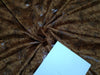 100% Polyester scuba Suede Fabric BROWN colour BRONZE FOIL PRINT 58&quot; wide[10165]