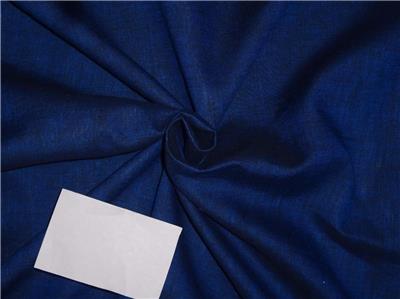 Two Tone Linen 25% COTTON,75% Linen fabric Electric Blue x Black Color 58&quot; wide