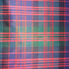 100% silk dupion red blue green tartan Plaids fabric 54&quot; wide