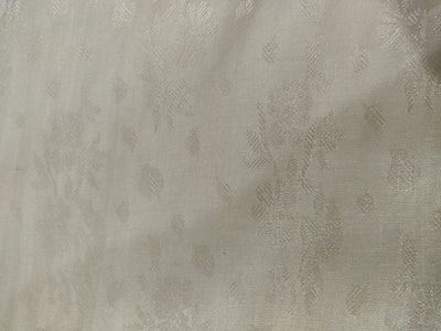 Santoon jacquard white color Fabric 44 inch wide
