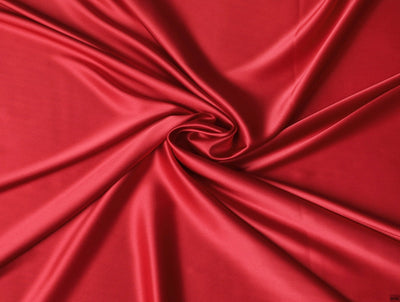 Crimson Red viscose modal satin weave fabric ~ 44&quot; wide.(17)