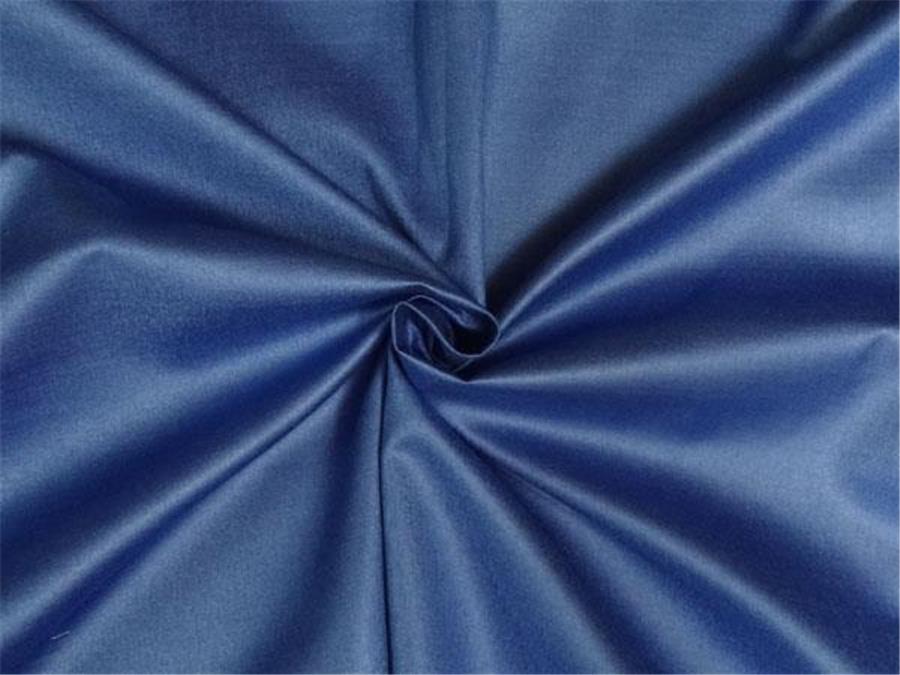 TUSSAR VISCOSE SILK ROYAL BLUE FABRIC 44" WIDE Puresilks.us