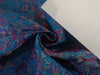 Silk Brocade Fabric Blue, Pink & Gold 44" single length 0.75 yards only