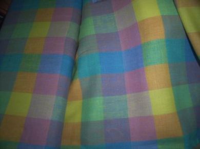 linen plaid fabric 58&quot; MULTI COLOUR PLAIDS{ - The Fabric Factory