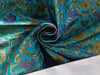 Silk Brocade fabric blue, pink, mustard and metalic jacquard color 36" wide BRO858[3]