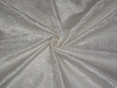 Silk Brocade Vestment Fabric Ivory color 44&quot;BRO349[6]