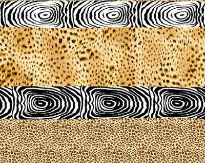 2 x 2 voile printed ~tiger print -58{5 colourways}&quot;