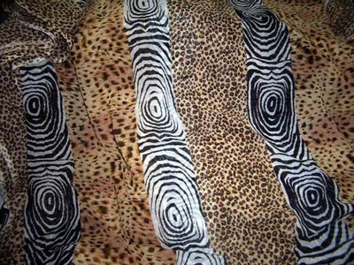 2 x 2 voile printed ~tiger print -58{5 colourways}&quot;