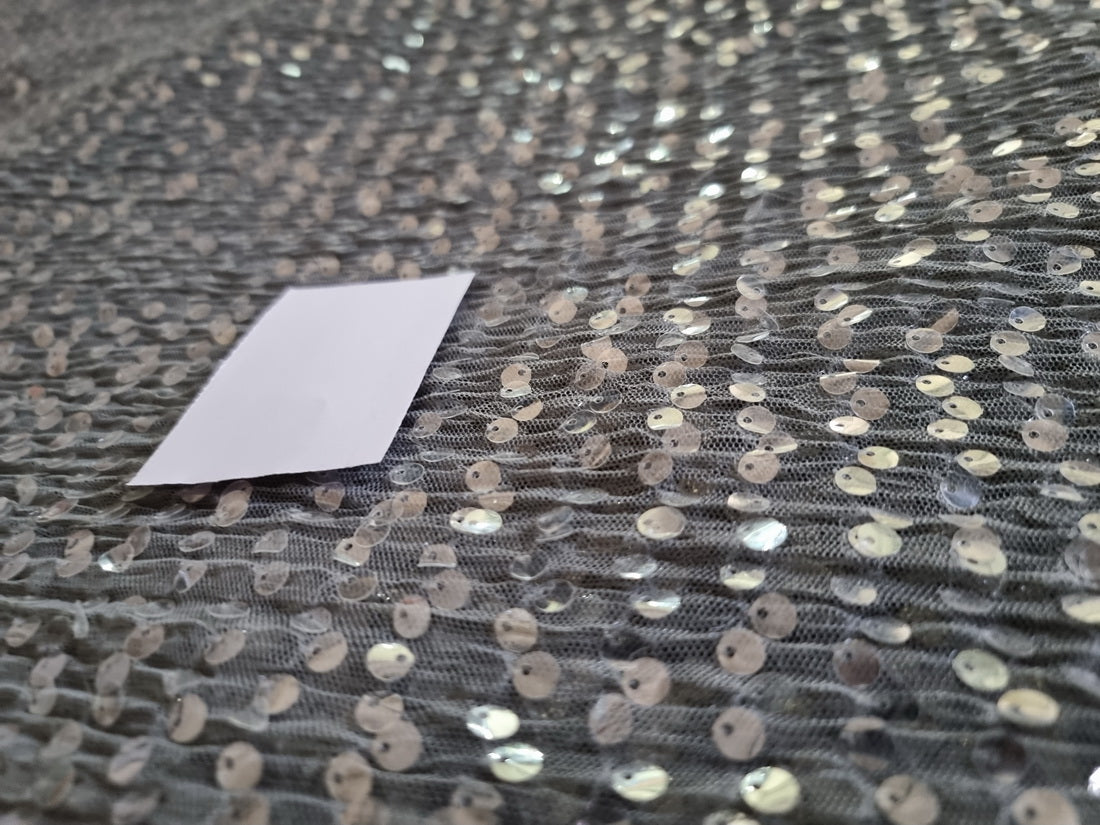 Beautiful Heavy Sequins Fabric grey colour 58&quot; Wide