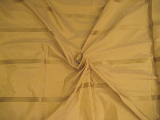 Gold silk taffeta fabric with satin gold stripes 54&quot; wide