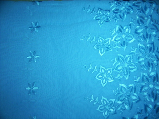 2 x 2 cotton voile 58 wide embroidered&quot;