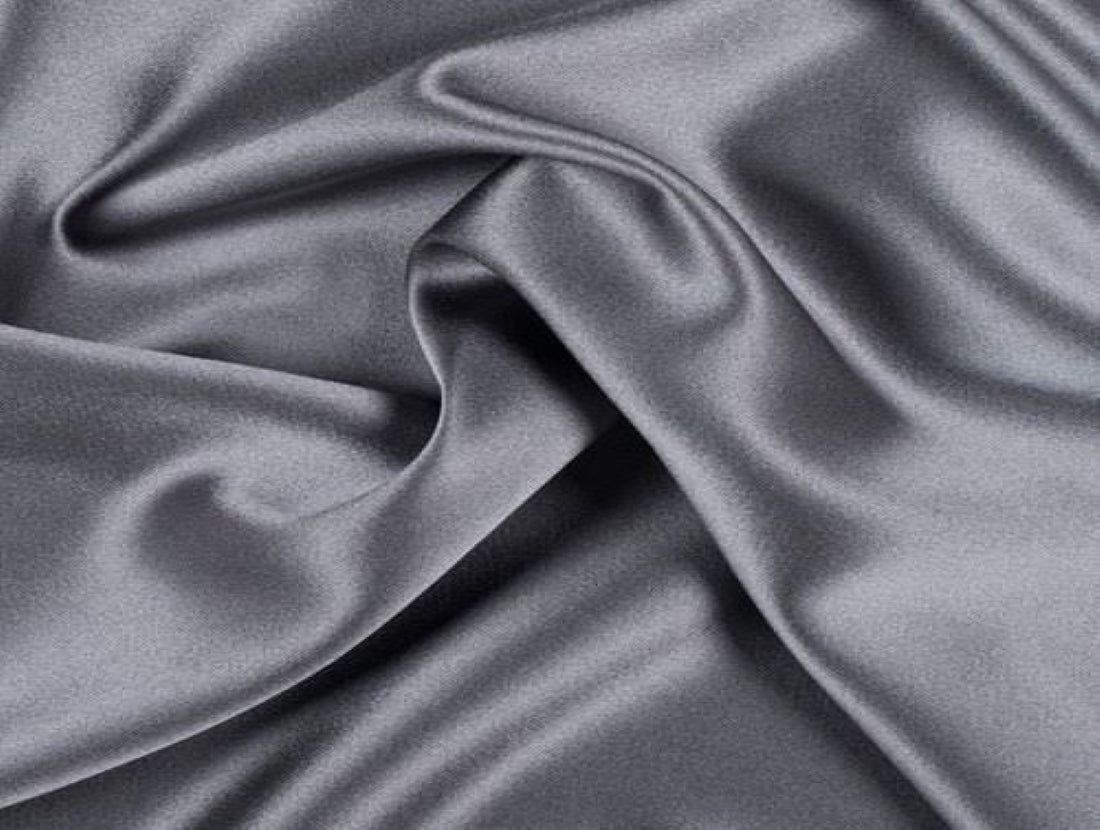 Light Steel Grey viscose modal satin weave fabric ~ 44&quot; wide.(20)
