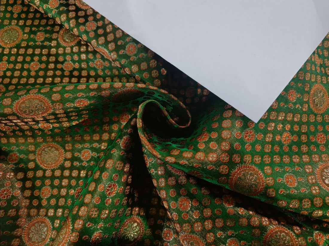 Black Silver Silk Brocade 426 Fabric