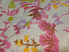 100% Linen x cotton fabric Cream Floral 58" wide [12752]