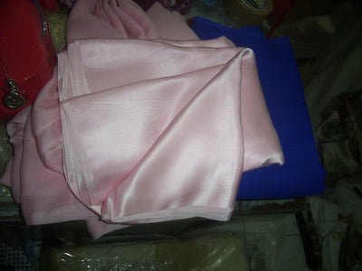 100% pure Silk Satin fabric baby pink colour 54&quot; wide