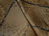 100% Silk Taffeta Jacquard Fabric gold beige and black  54"~wide TAFJACNEW7
