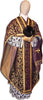 SILK BROCADE vestment FABRIC Aubergine wine,Dusty Camel &amp; Black color BRO225[1]