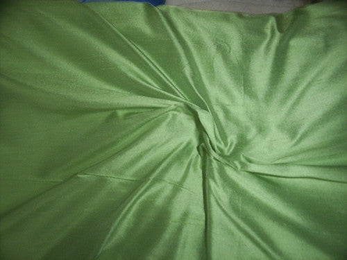 silk dupioni fabric~bright apple green