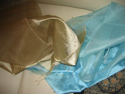 22 x 72 &quot; silk organza jacquard stoles