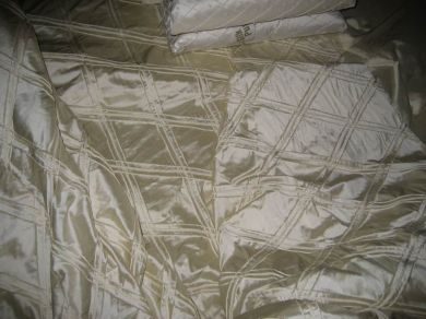 silk dupioni pintucked duvet cover~custom order