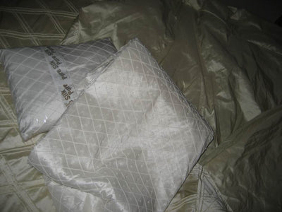 silk dupioni pintucked duvet cover~custom order