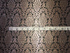 Pure Silk Brocade fabric Black & Metallic Dull Gold 44" wide BRO242[4]